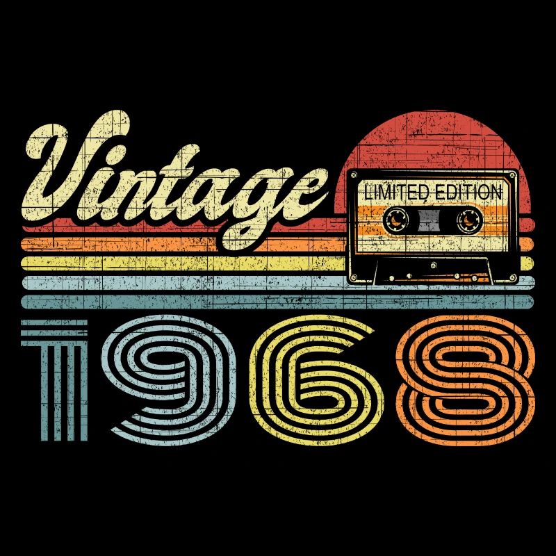 Vintage Since 1968 Mixtape Gift 53rd Birthday