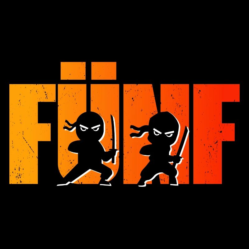 Ninja 5 Jahre alt 5. Geburtstag Junge Ninjas