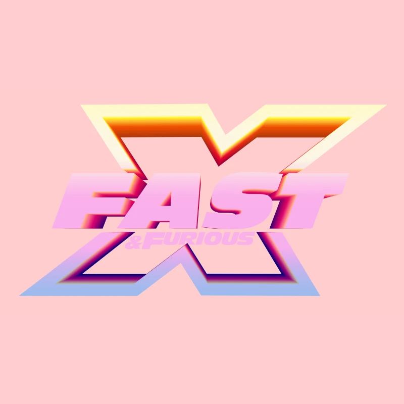 Fast and Furious 10 Logo Avec X Multicolore