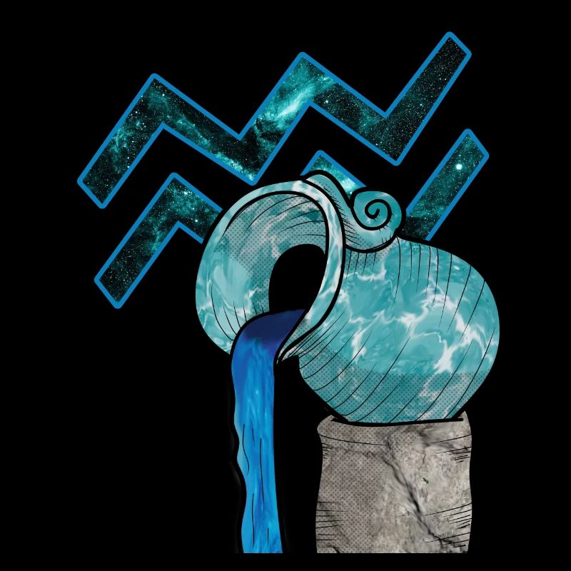 Wassermann Sternzeichen Aquarius Geschenk T-Shirt