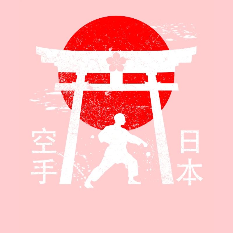 Karate Kampfkunst Design Japan Stil Schriftzeichen