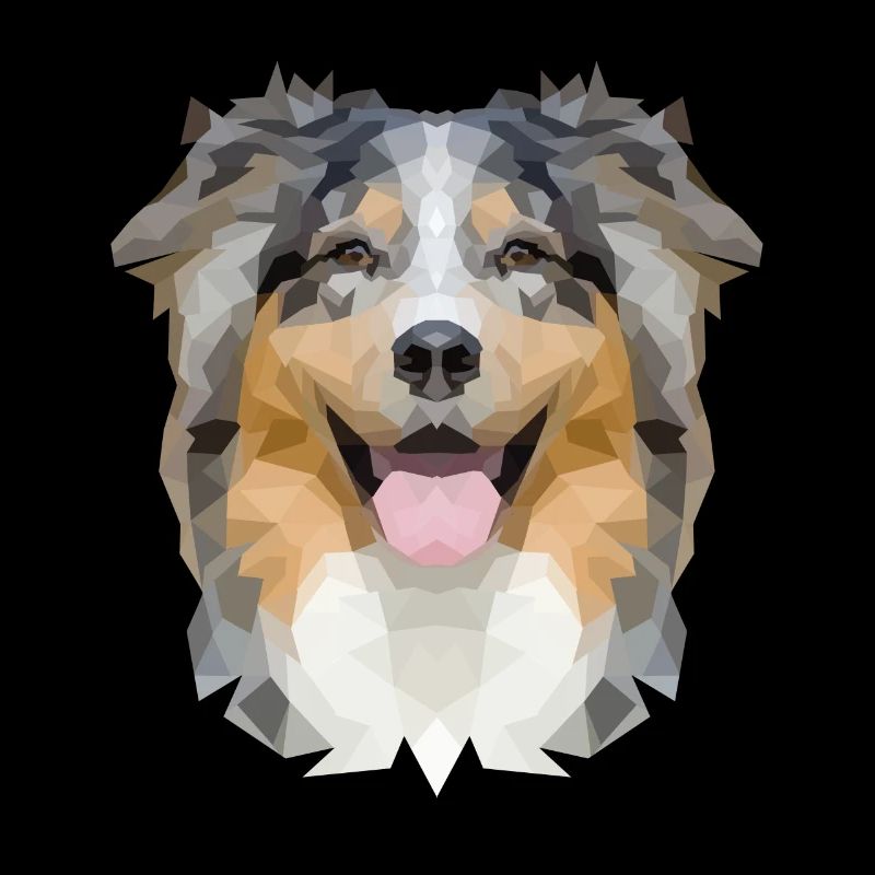 Australian Shepherd Polygon