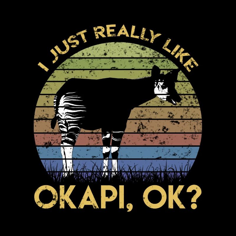 Retro Okapi Zebra Waldgiraffe Mathe Fibonacci