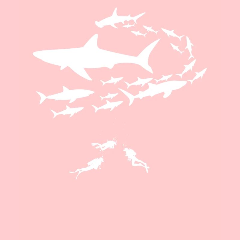 Shark diver scuba shark diving sharks gift