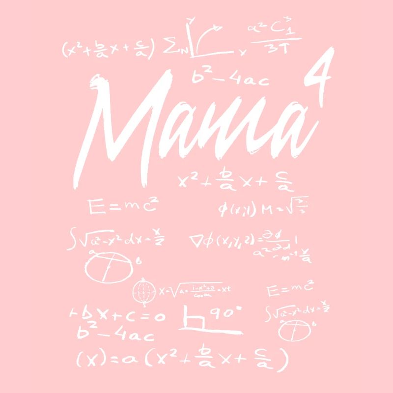 Mama hoch 4 vierfache Mutter Mathe Lehrerin