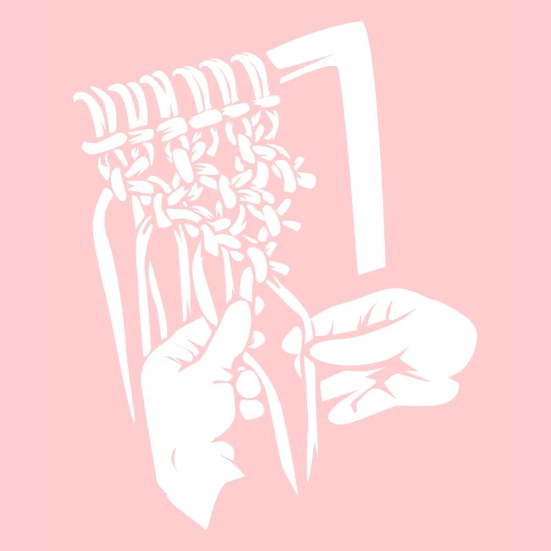 Macrame knotting technique