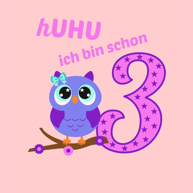 3.Geburtstag Geschenk Mädchen Eule Ich Bin schon 3