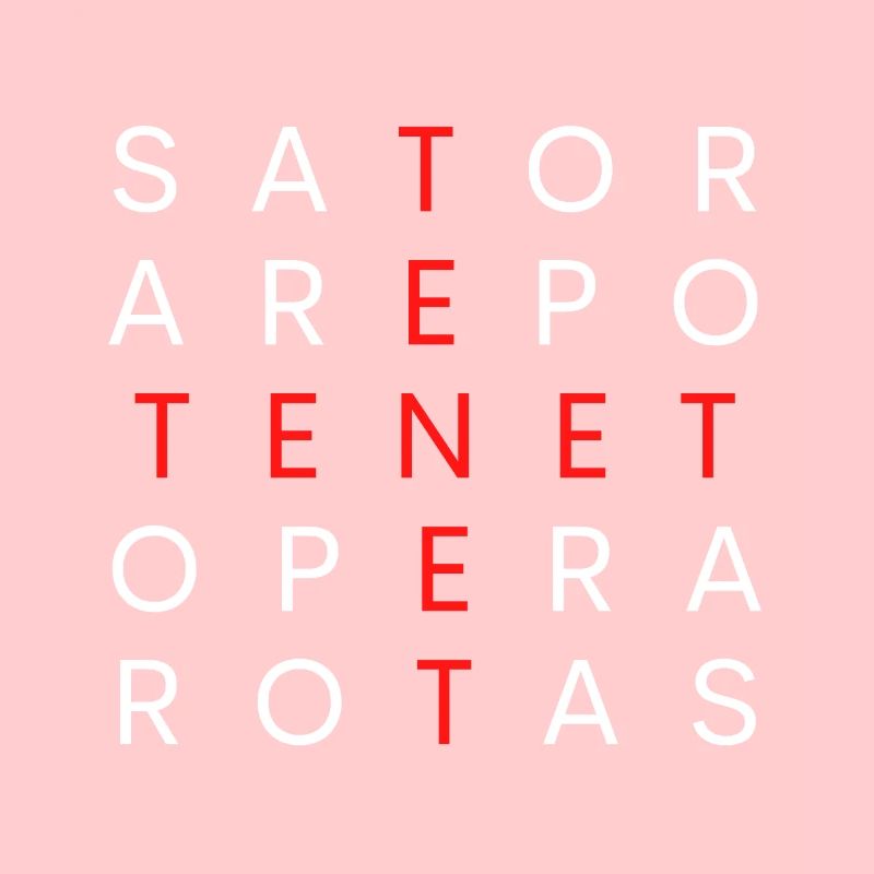 Tenet Sator Quadrat Satzpalindrom Geschenk Idee