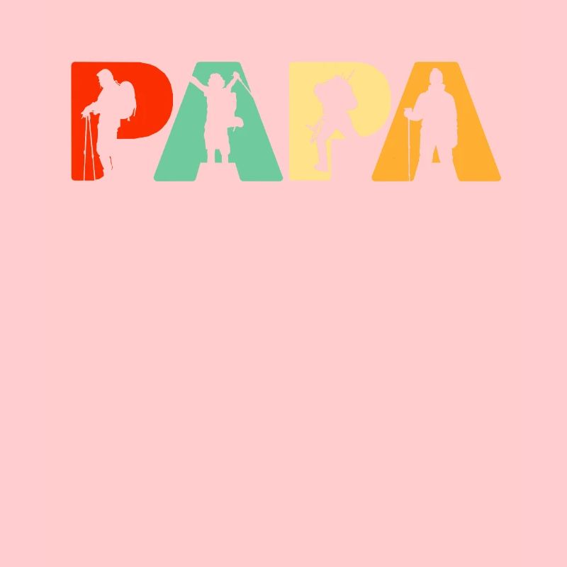 Kletterer Wanderer Papa, Retro Papa Wandern Vaters Geschenk