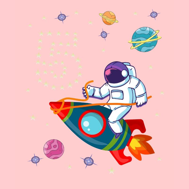 5ème anniversaire fusée astronaute 5 ans de l’espace
