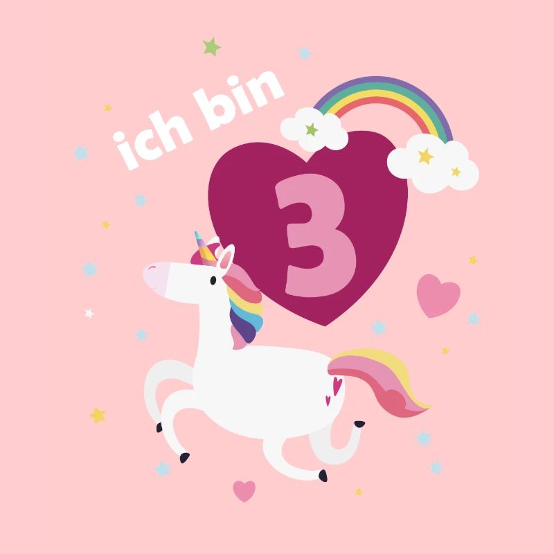 Ich bin Drei / Dritter Geburtstag Einhorn