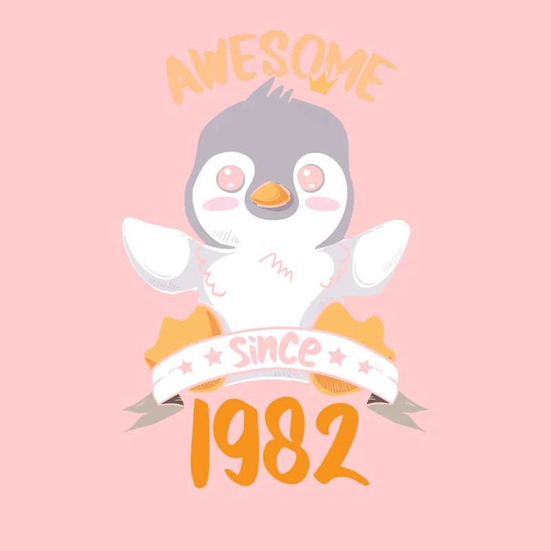 Geburtstag 1982 82 Pinguin Pinguine Geschenk