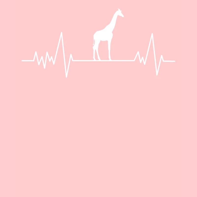 Heartbeat Giraffe Pulse Animals ECG Gift Man
