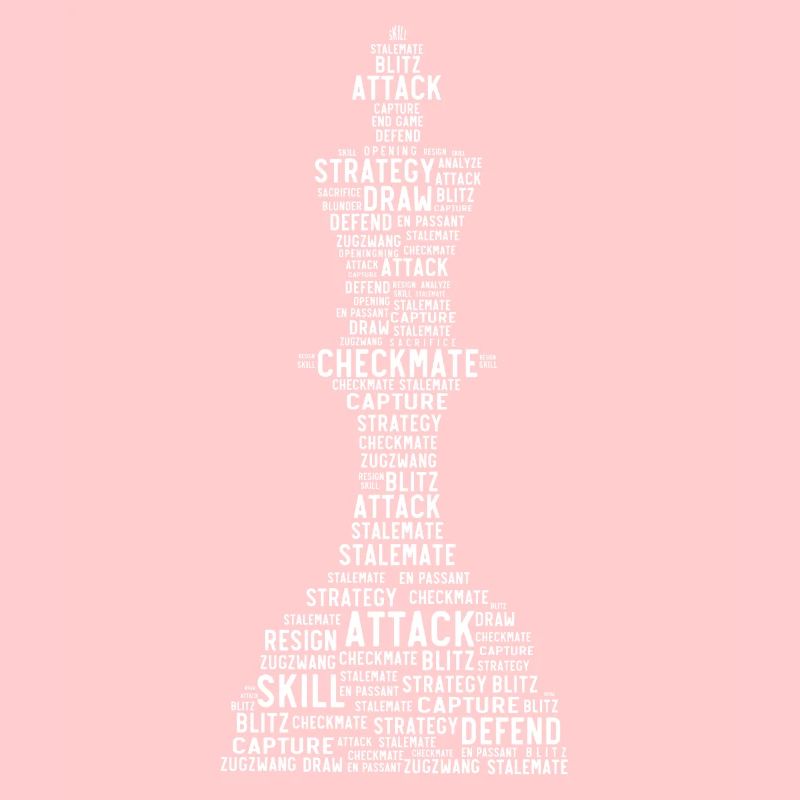 Chess King Word Cloud, joueur d’échecs