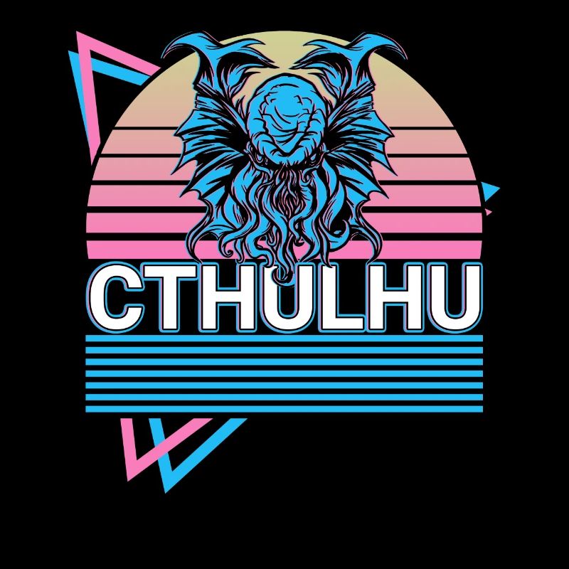 Cthulhu Horror Necronomicon Monster Retro