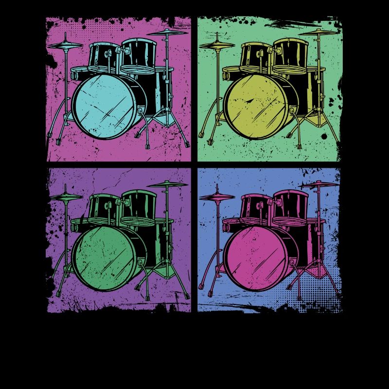 Drummer Drum Set 80S 90S Retro