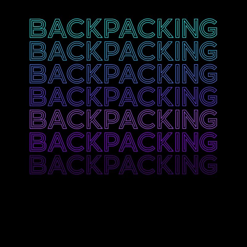 Backpacking Camping Hiking Retro