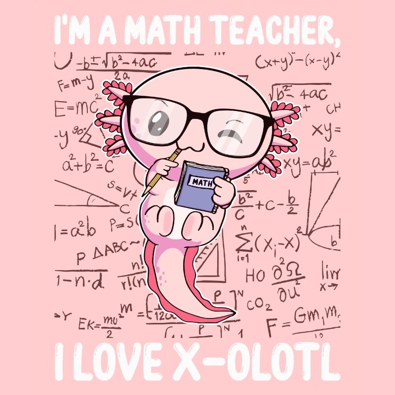 Funny Math Kawaii Axolotl Gift
