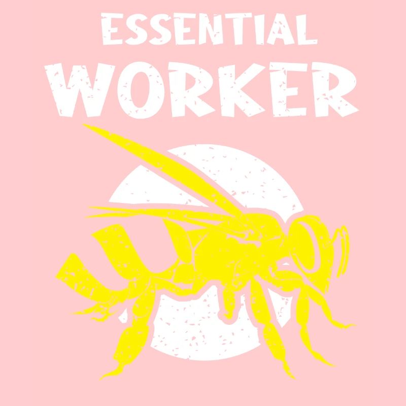 Essential worker, bee, beekeeper, honeycomb