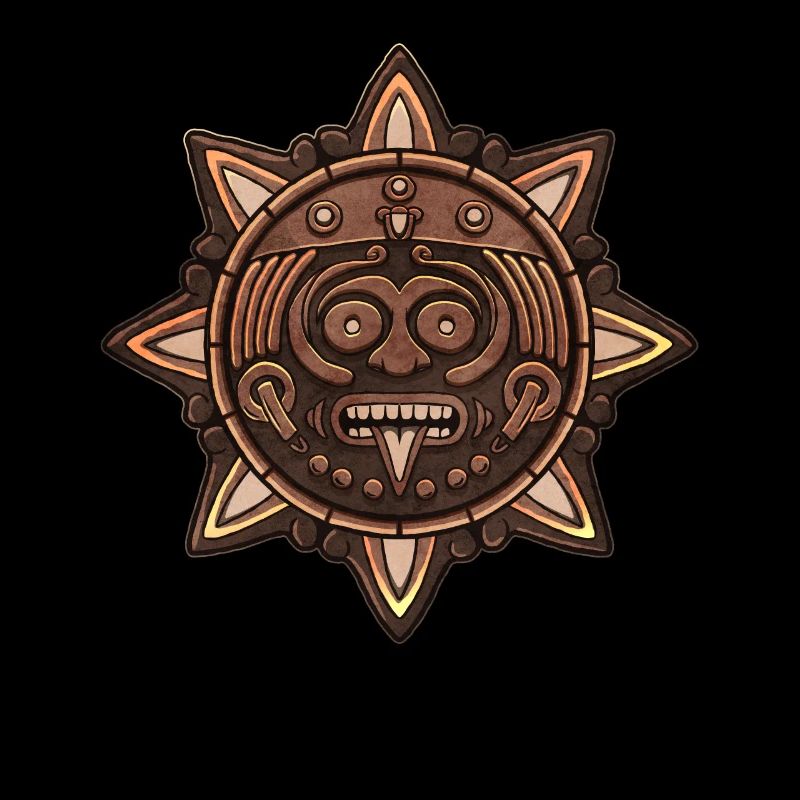 Pierre de soleil aztèque Symbole du soleil aztèque M