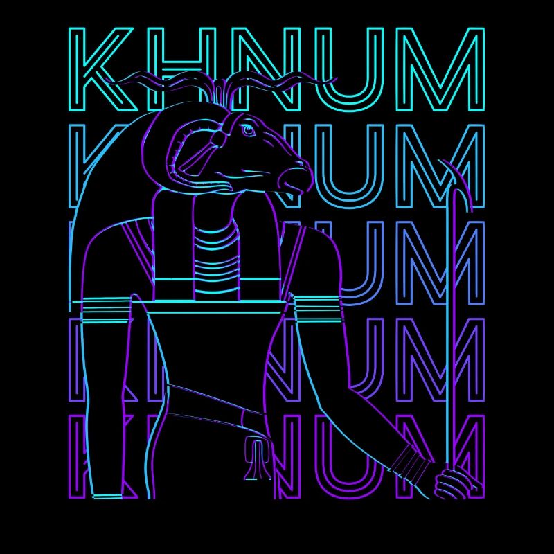 Khnum Dieu égyptien Egypte ancienne Retro Geschen