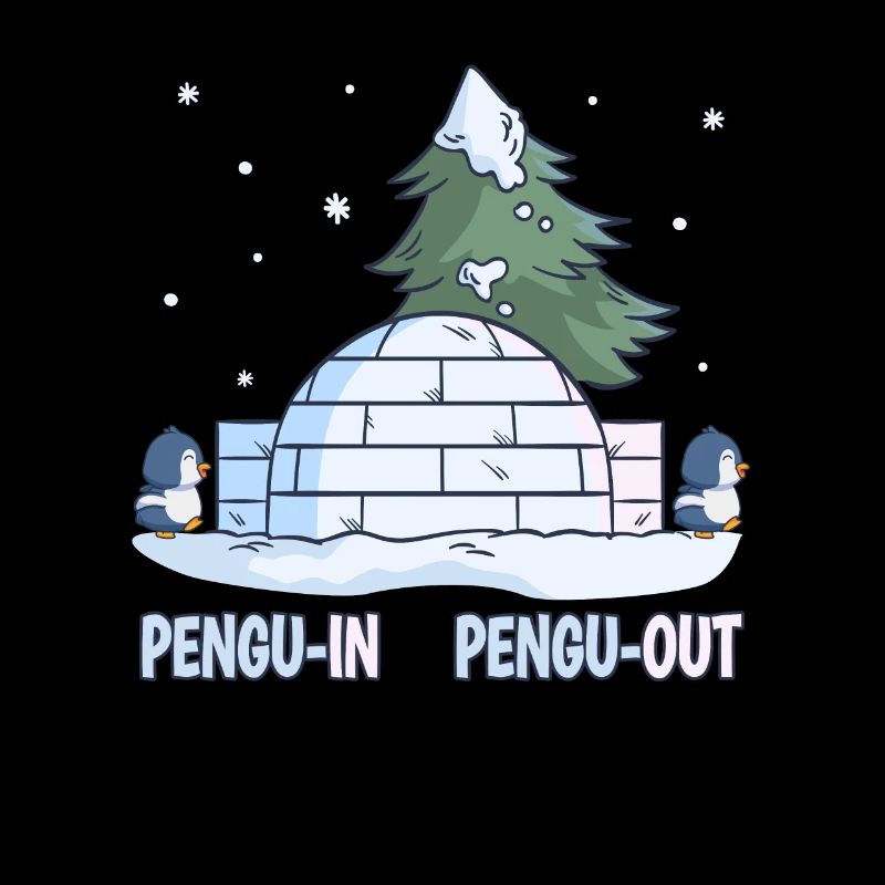Penguin Pun Snow Winter Pengu-In Pengu-Out