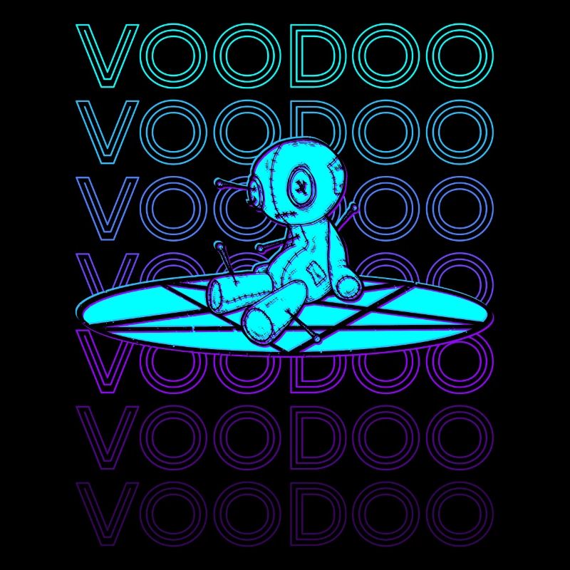 Voodoo Doll Pentagram Witchcraft Retro