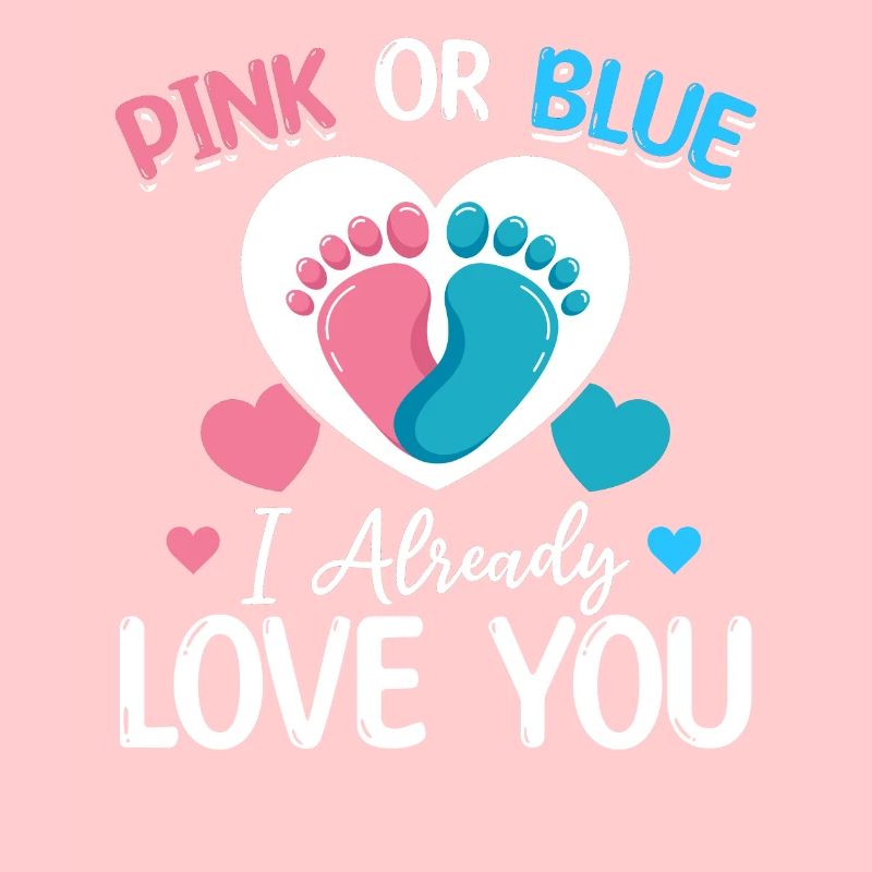 Rosa oder Blau Ich liebe dich schon Neugeborenes