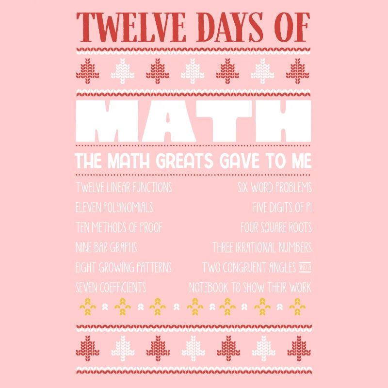 12 jours de mathématiques, notes de maths