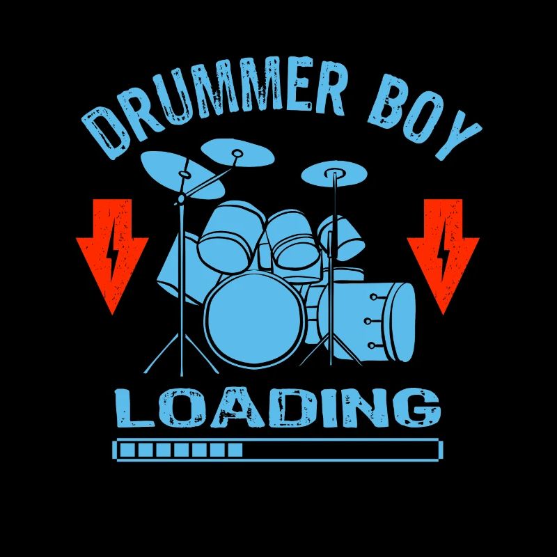 Drummer Boy Loading Drumset Cool Drummer Gift