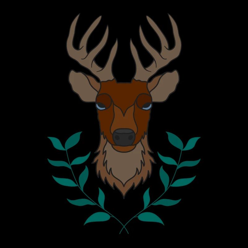 Rothirsch Geweih mit Hirschgeweih