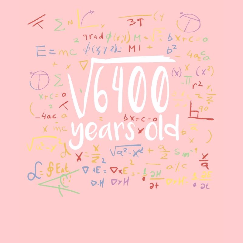 Racine carrée de 6400 math nerd 80e anniversaire