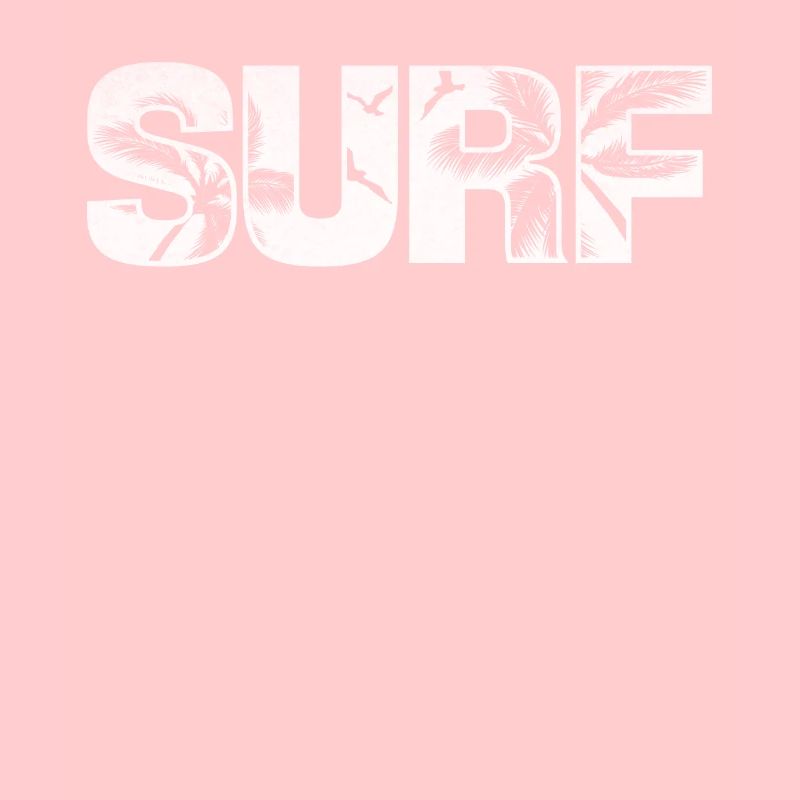 Surf Beach And Palm Trees