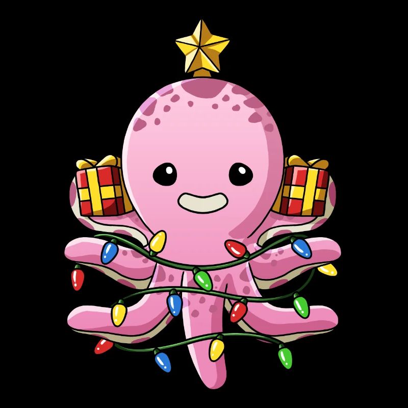 Octopus Arbre de Noël Marché de Noël