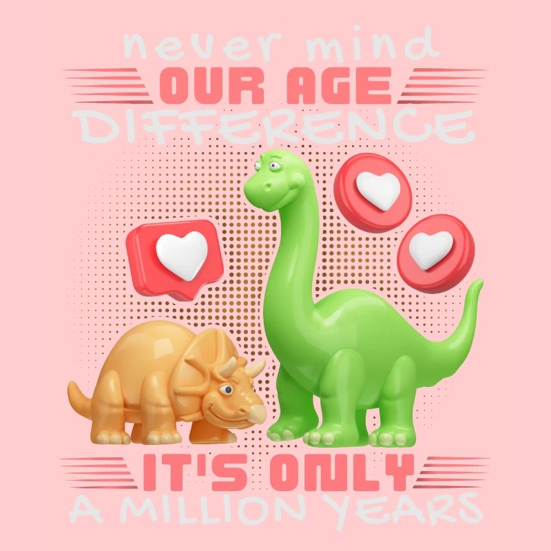Verliebter Dinosaurier lustiger Spruch Dino-Spruch