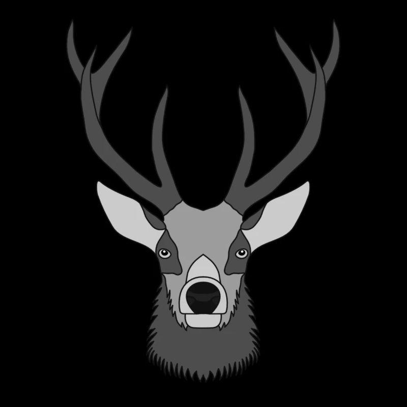 Rothirsch Geweih mit Hirschgeweih