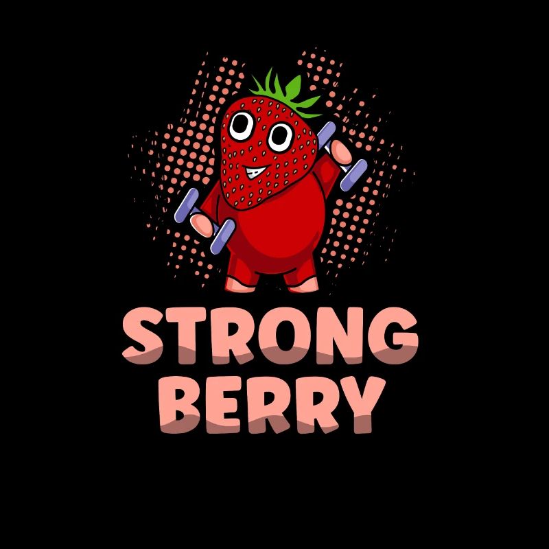 Strongberry Strawberry Picking Fruit Bodybuilder