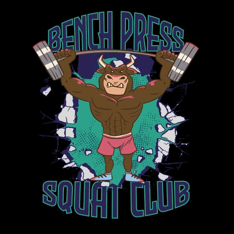 Bench Press Squad Club Bull Workout Strength Training