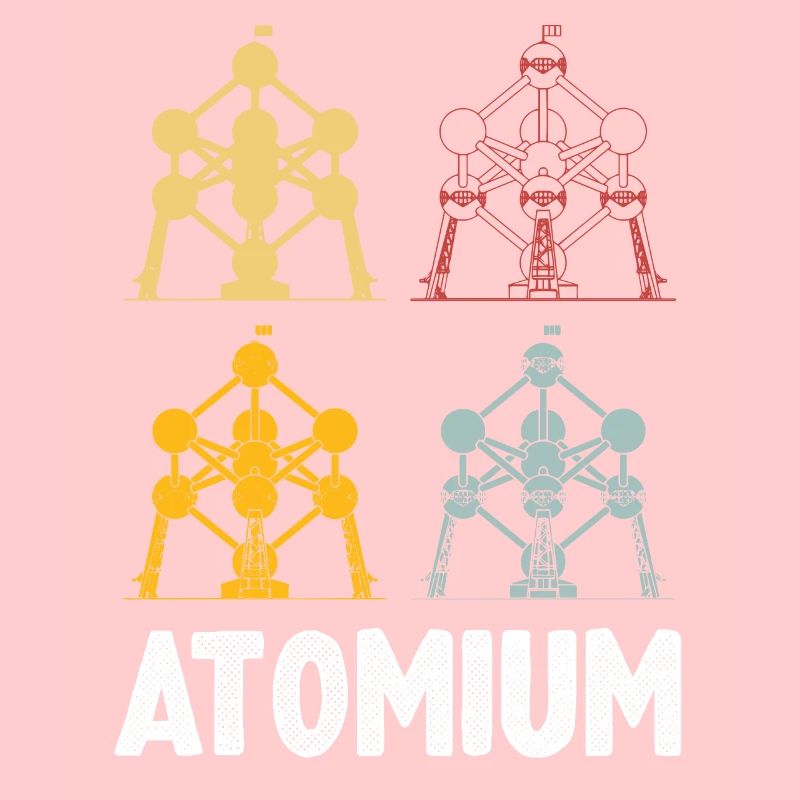 Noyau atomique de l’Atomium de Bruxelles Physics Science