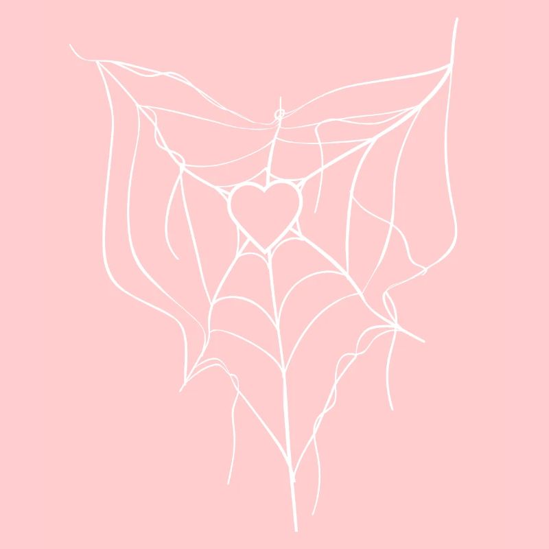 Spider Web Heart Goth Gothic Spider Net