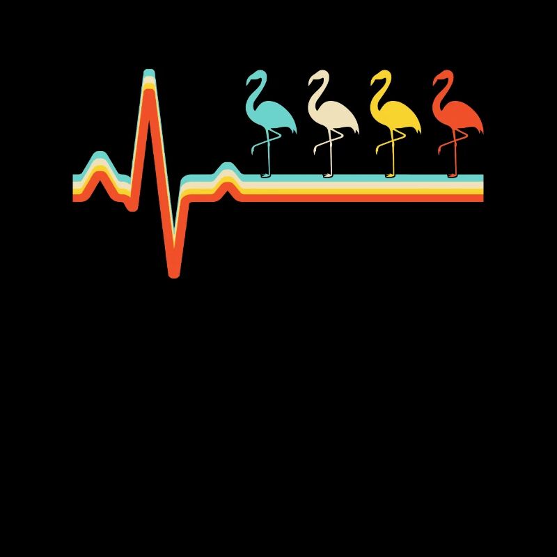 Flamingo Retro Herzschlag