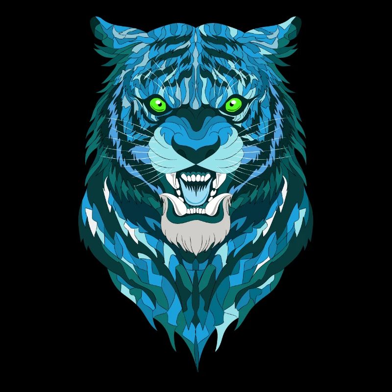 Funny Tiger Geometric Style