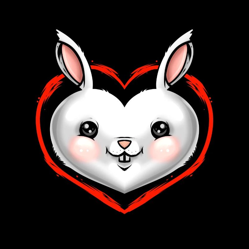 Sweet Easter Rabbit Heart On Easter