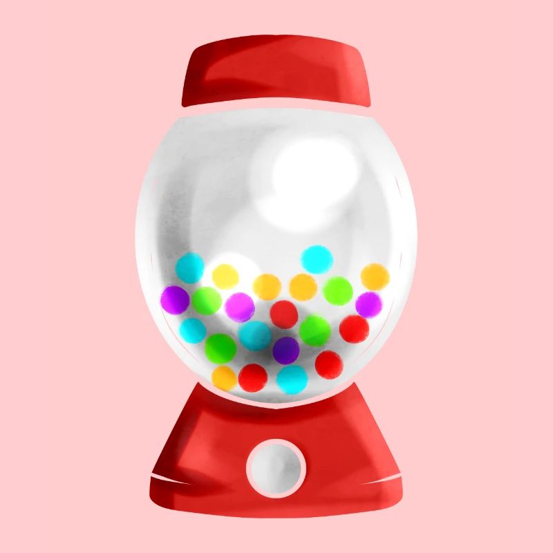 Egg Painted As Candy Dispenser For Easter