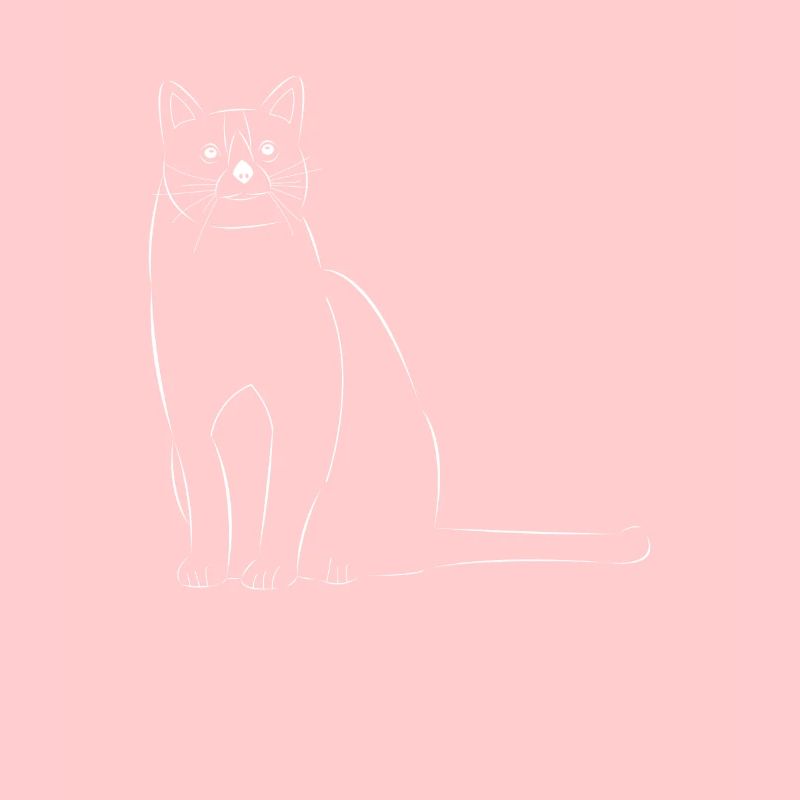 Katze gezeichnet