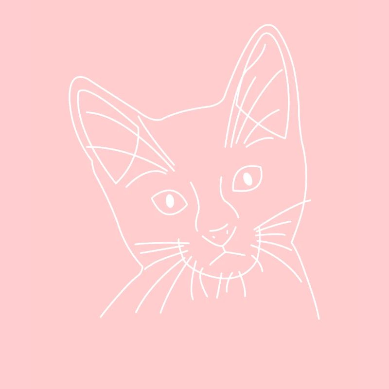 Katze Katzengesicht gezeichnet
