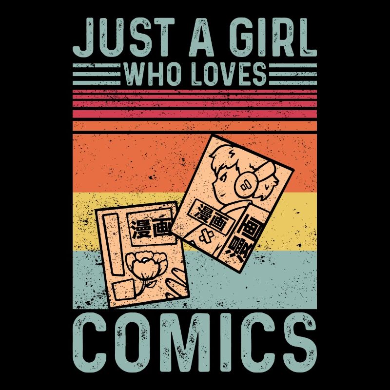 Nur ein Mädchen, das Comics liebt Retro