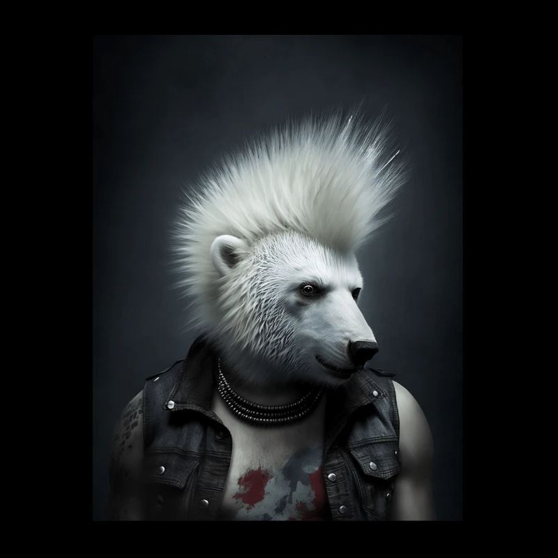 Cooler Punk Eisbär