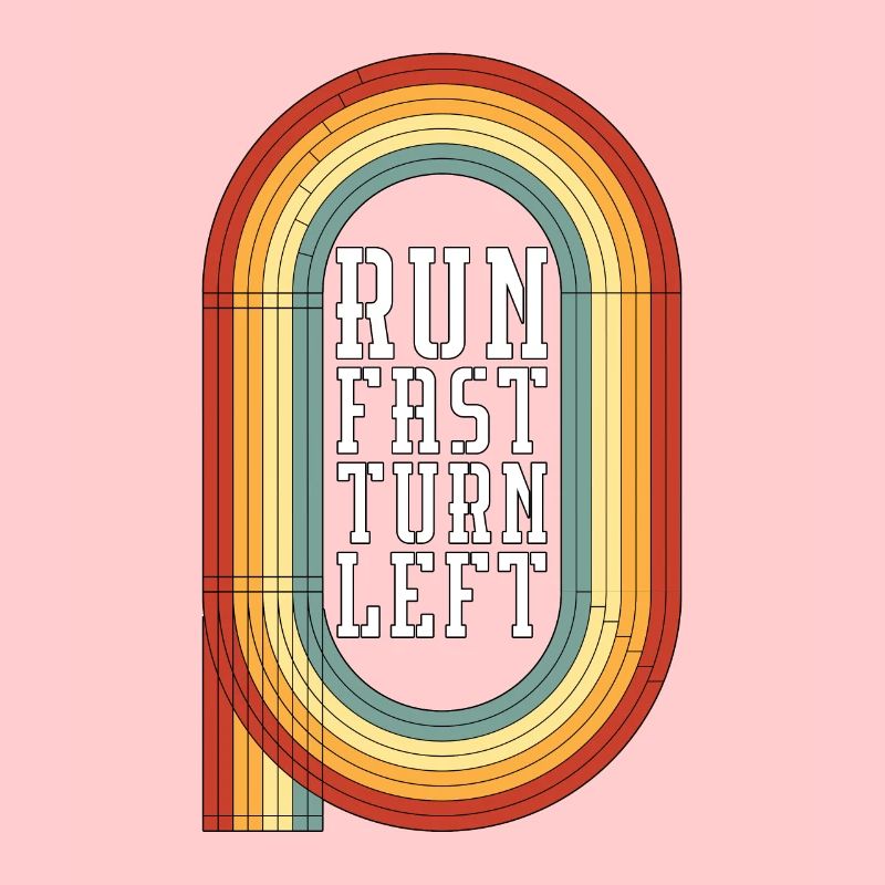 Athlétisme Course rapide Tourner à gauche Rétro Sprint