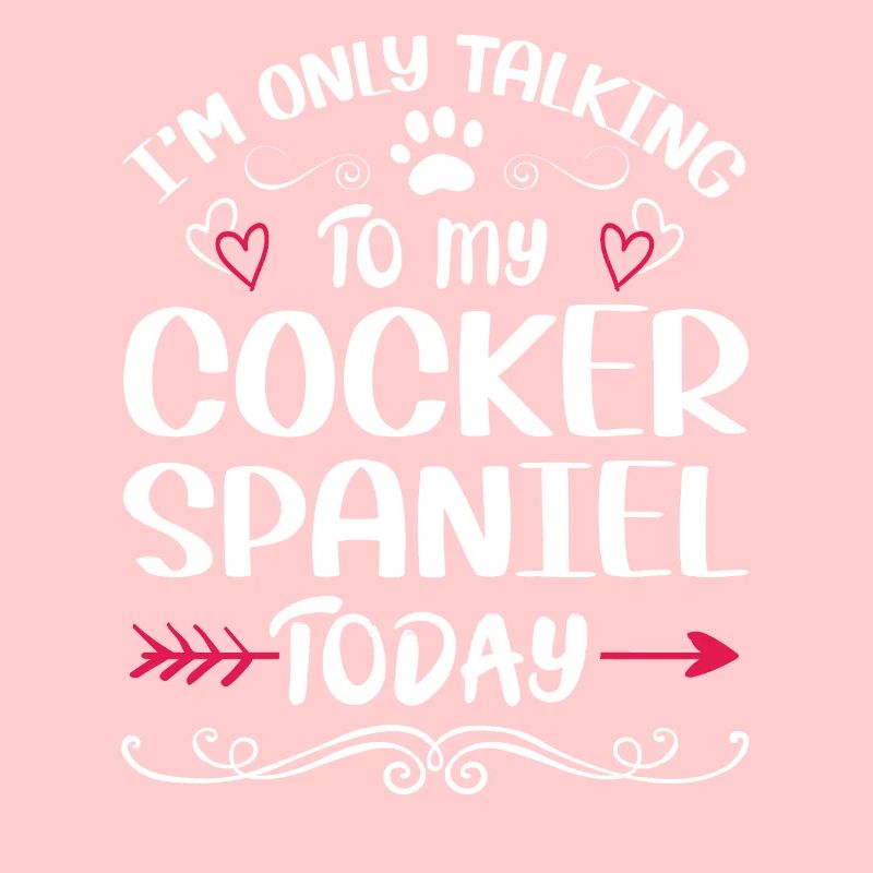 Le propriétaire du chien parle à mon cocker Spaniel